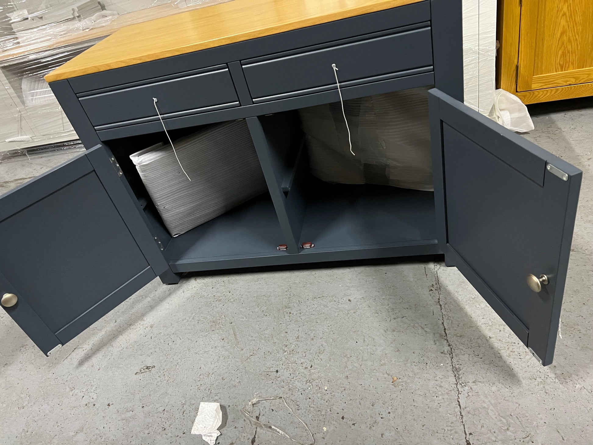 Chalford Inky Blue Cupboard Quality Furniture Clearance Ltd