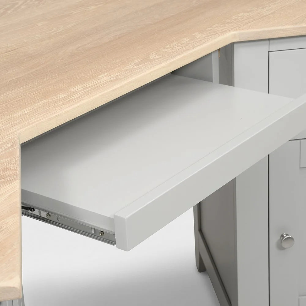 Chester Dove Grey Corner Desk furniture delivered