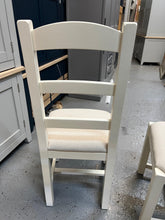 Load image into Gallery viewer, 4 x SUSSEX COTSWOLD CREAM
Ladderback Chair Linen Seat Pad Quality Furniture Clearance Ltd
