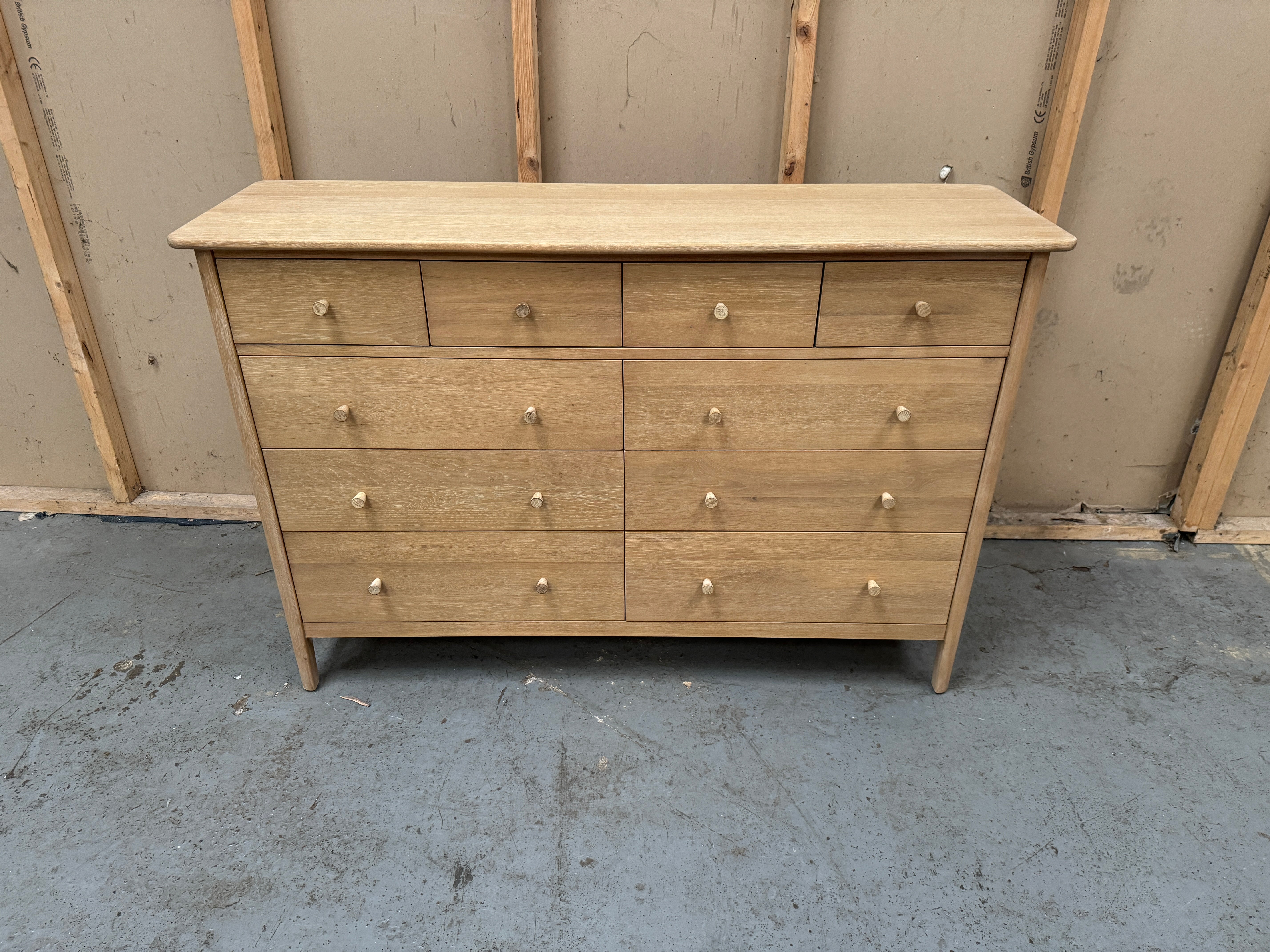BERKELEY NORDIC OAK 10 Drawer Chest Quality Furniture Clearance Ltd