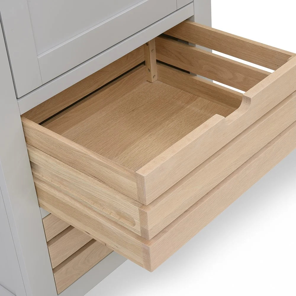 Chester Dove Grey Narrow Larder Quality Furniture Clearance Ltd