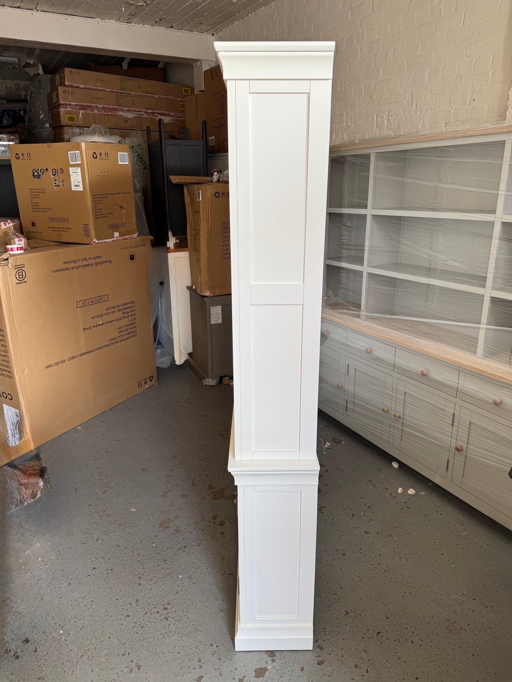 Chantilly Warm White Grand Bookcase Quality Furniture Clearance Ltd