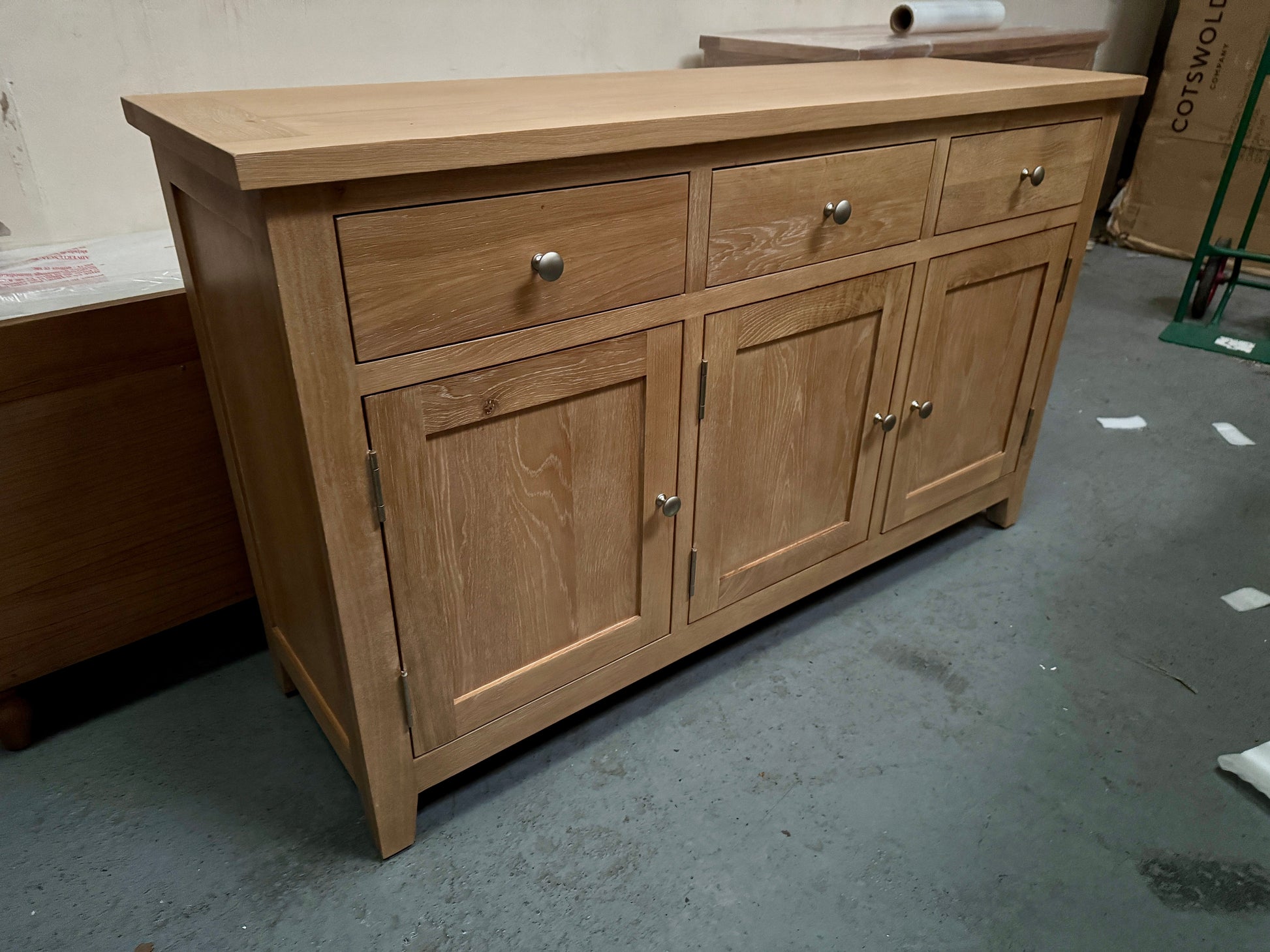 Inglesham Whitewash Oak Large Sideboard Quality Furniture Clearance Ltd