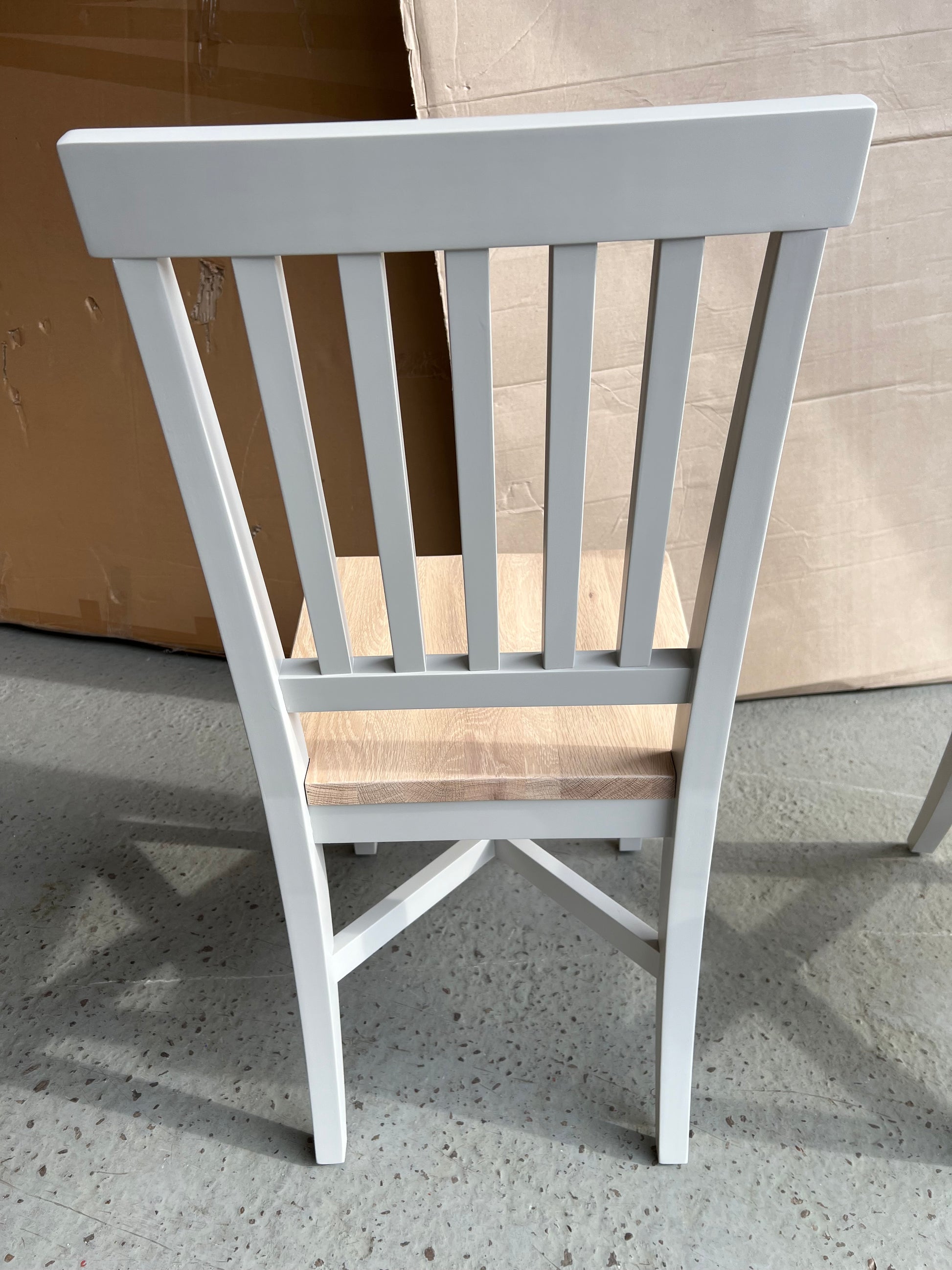 Set of 2 CHESTER DOVE GREY
Wooden Seat Dining Chair Quality Furniture Clearance Ltd