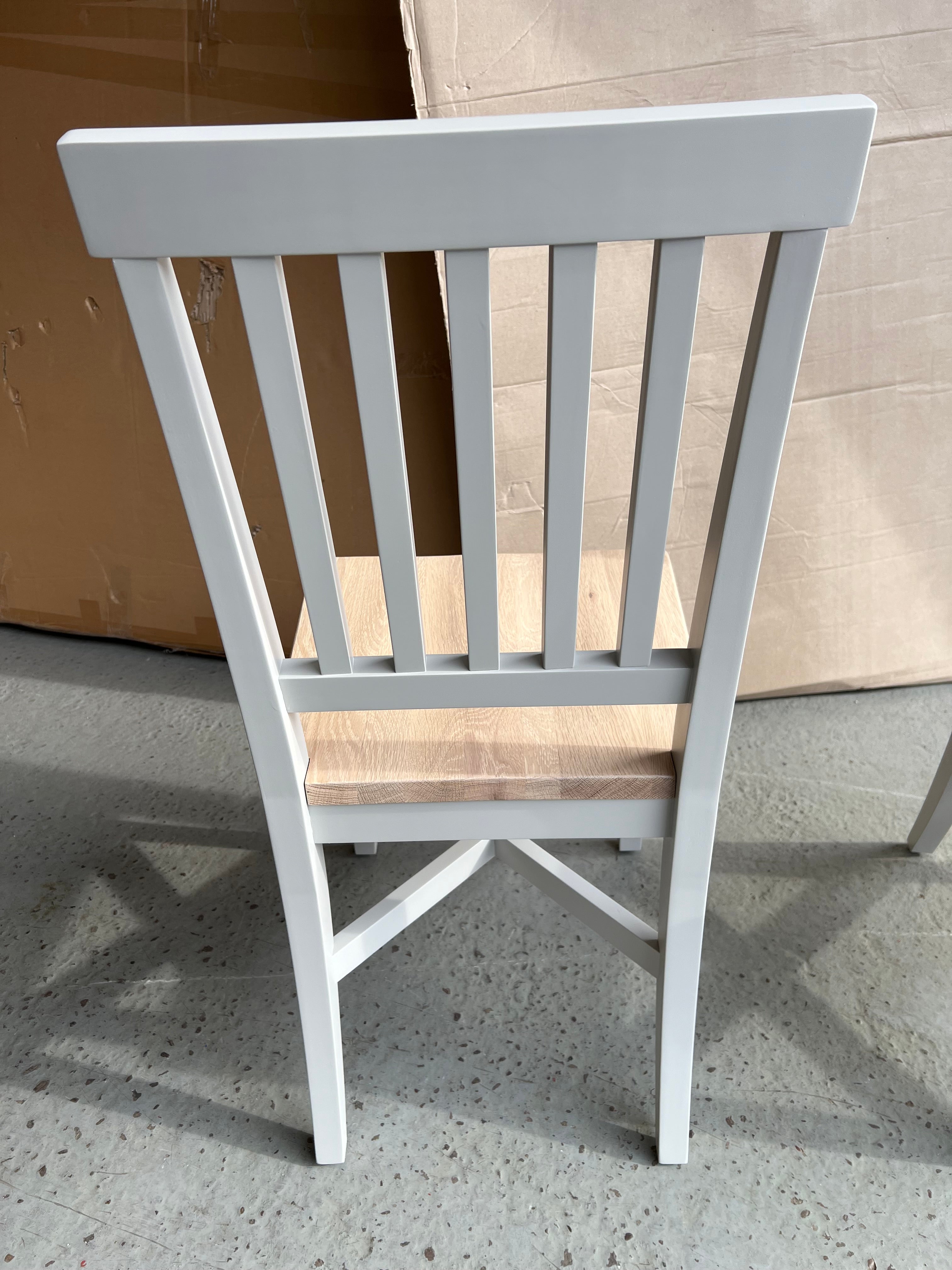 Set of 2 CHESTER DOVE GREY
Wooden Seat Dining Chair Quality Furniture Clearance Ltd