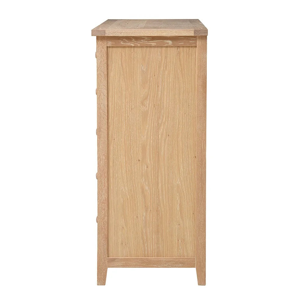 INGLESHAM WHITEWASH OAK 7 Drawer Chest Quality Furniture Clearance Ltd