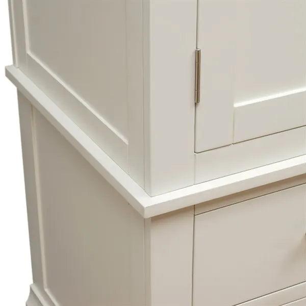 Chantilly Warm White Grand Triple Wardrobe. furniture delivered