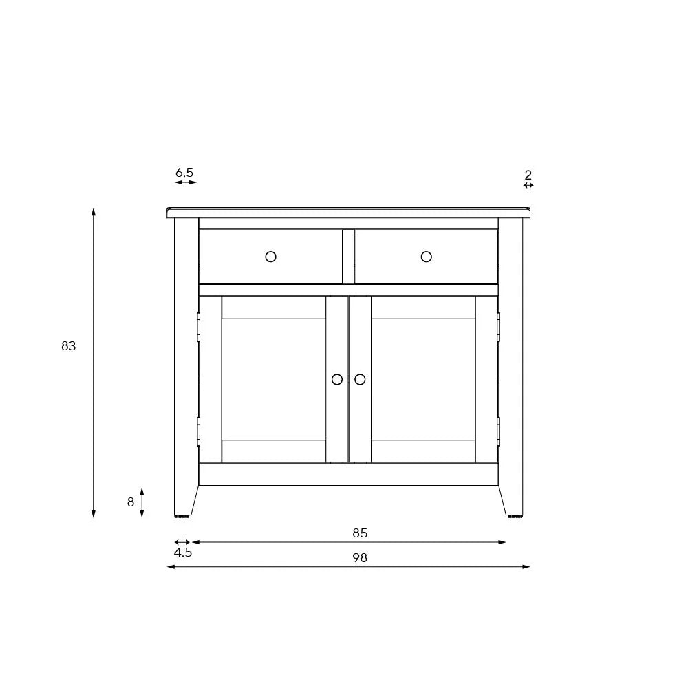 Chester Dove Grey Small Sideboard Quality Furniture Clearance Ltd