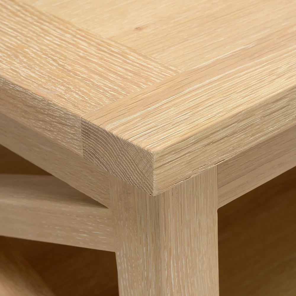 INGLESHAM WHITEWASH OAK Coffee Table Quality Furniture Clearance Ltd