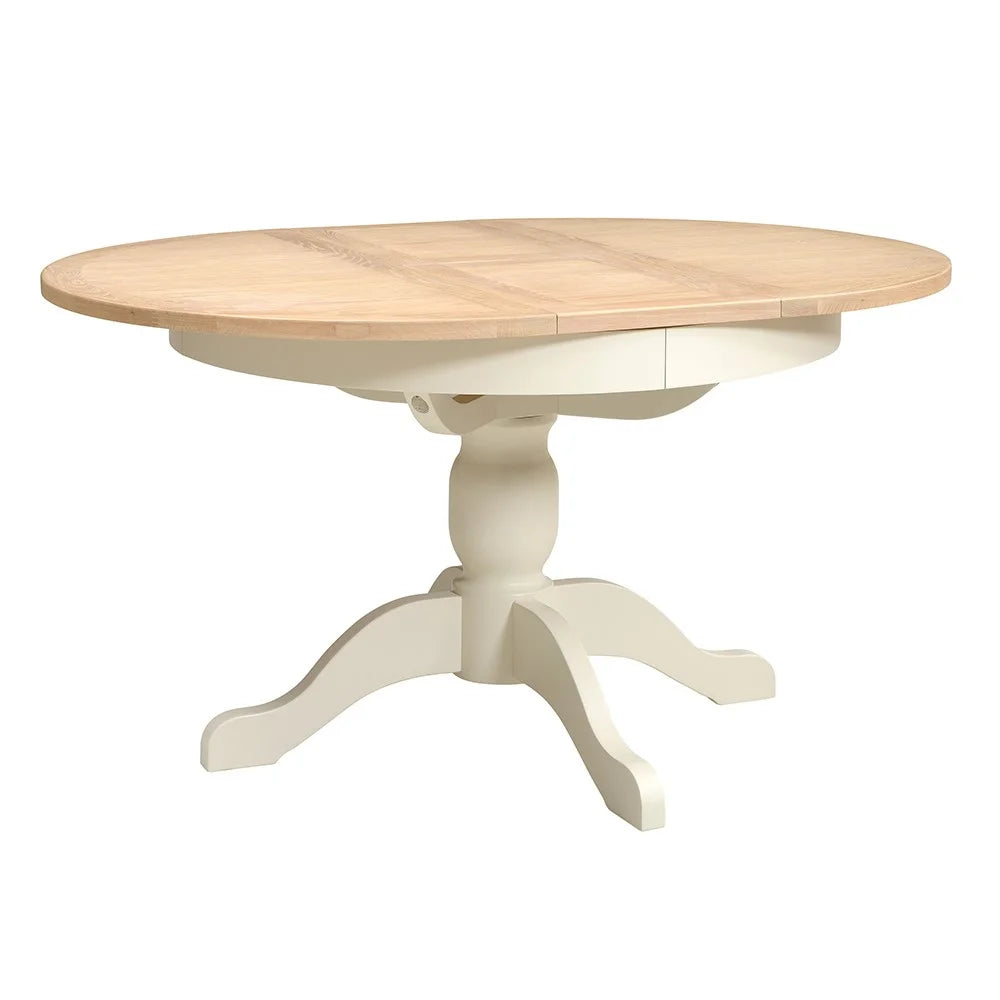 CHESTER CLASSIC CREAM
4-6 Seater Round Extending Dining Table Quality Furniture Clearance Ltd