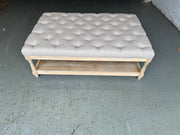 CLOVER
Rectangular Coffee Table with Shelf- Stone Linen Quality Furniture Clearance Ltd