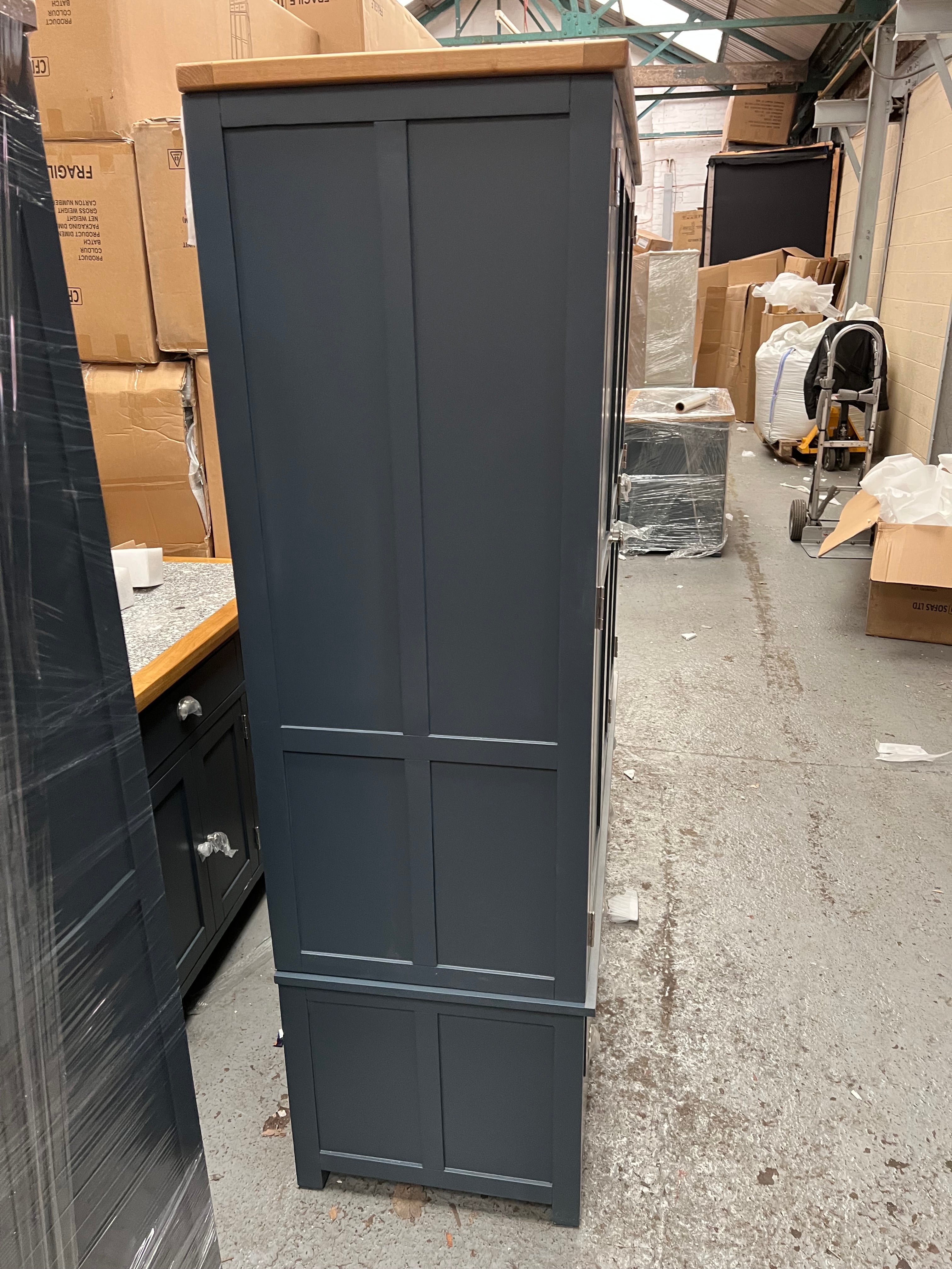 Hampshire ‘Country Life’ Triple Larder - Blue Quality Furniture Clearance Ltd