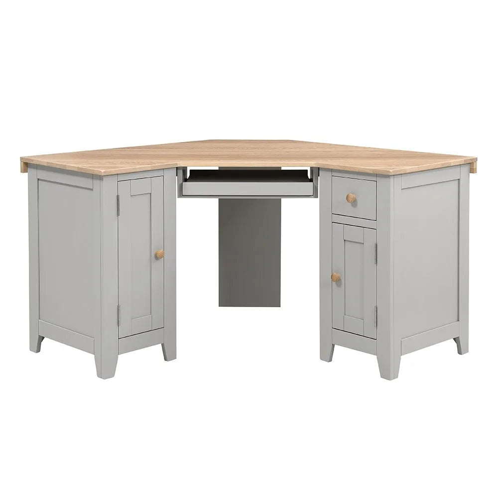 Chester Dove Grey Corner Desk furniture delivered