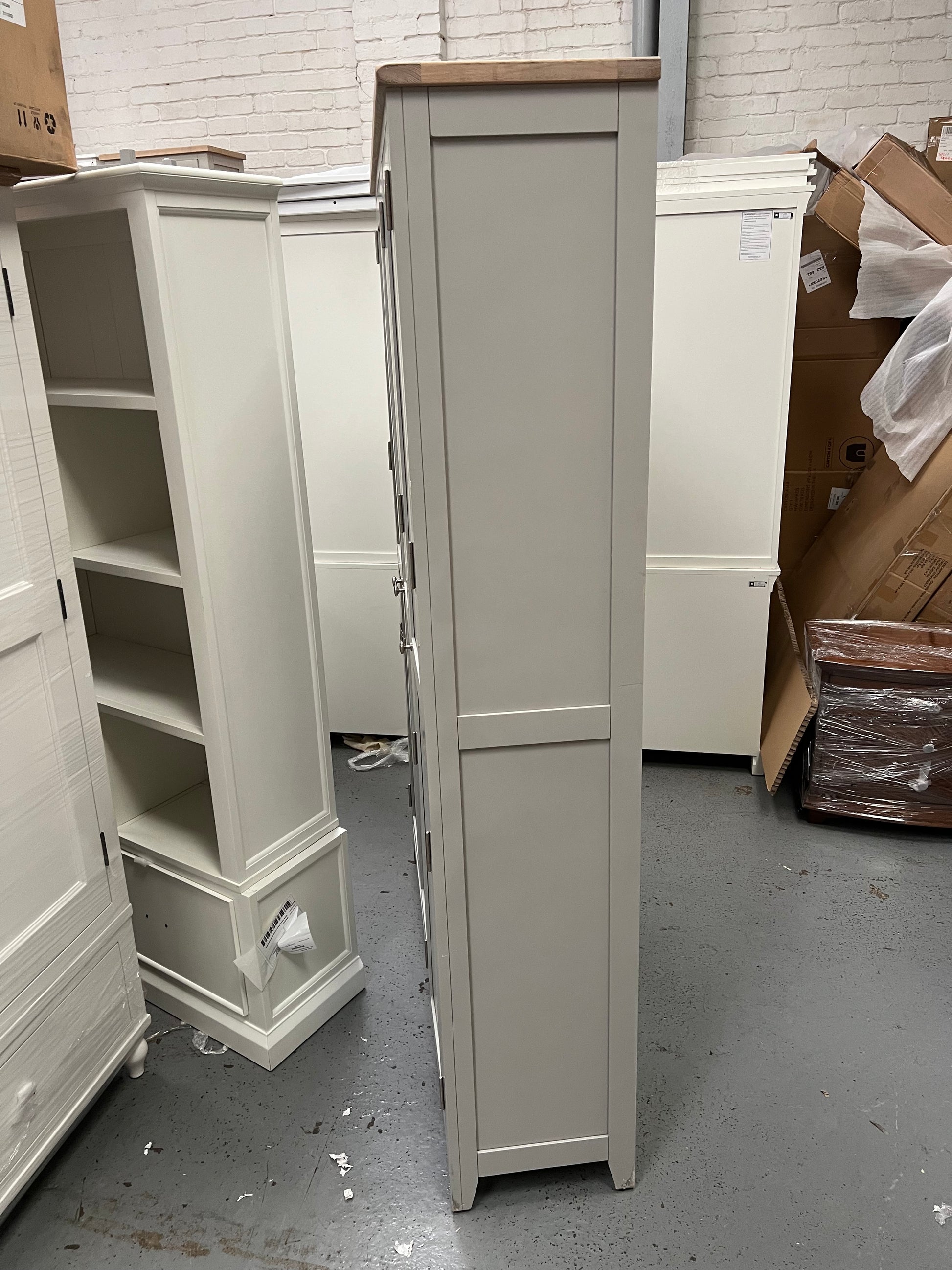 Chester Dove Grey 3 Door Hallway Cloakroom Quality Furniture Clearance Ltd