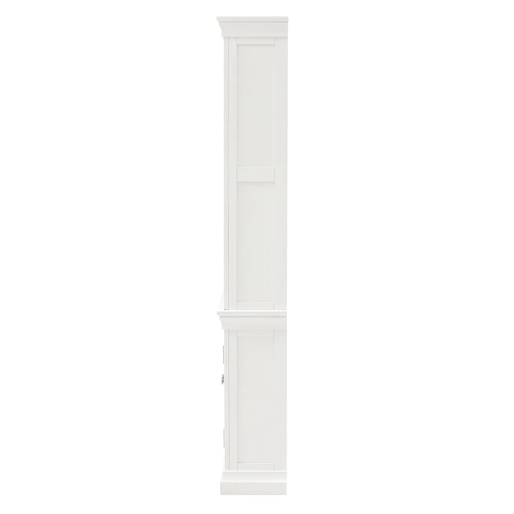 Chantilly Warm White Grand Bookcase Quality Furniture Clearance Ltd