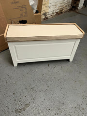 Chester Pure White Large Shoe Storage Trunk and Bench Quality Furniture Clearance Ltd