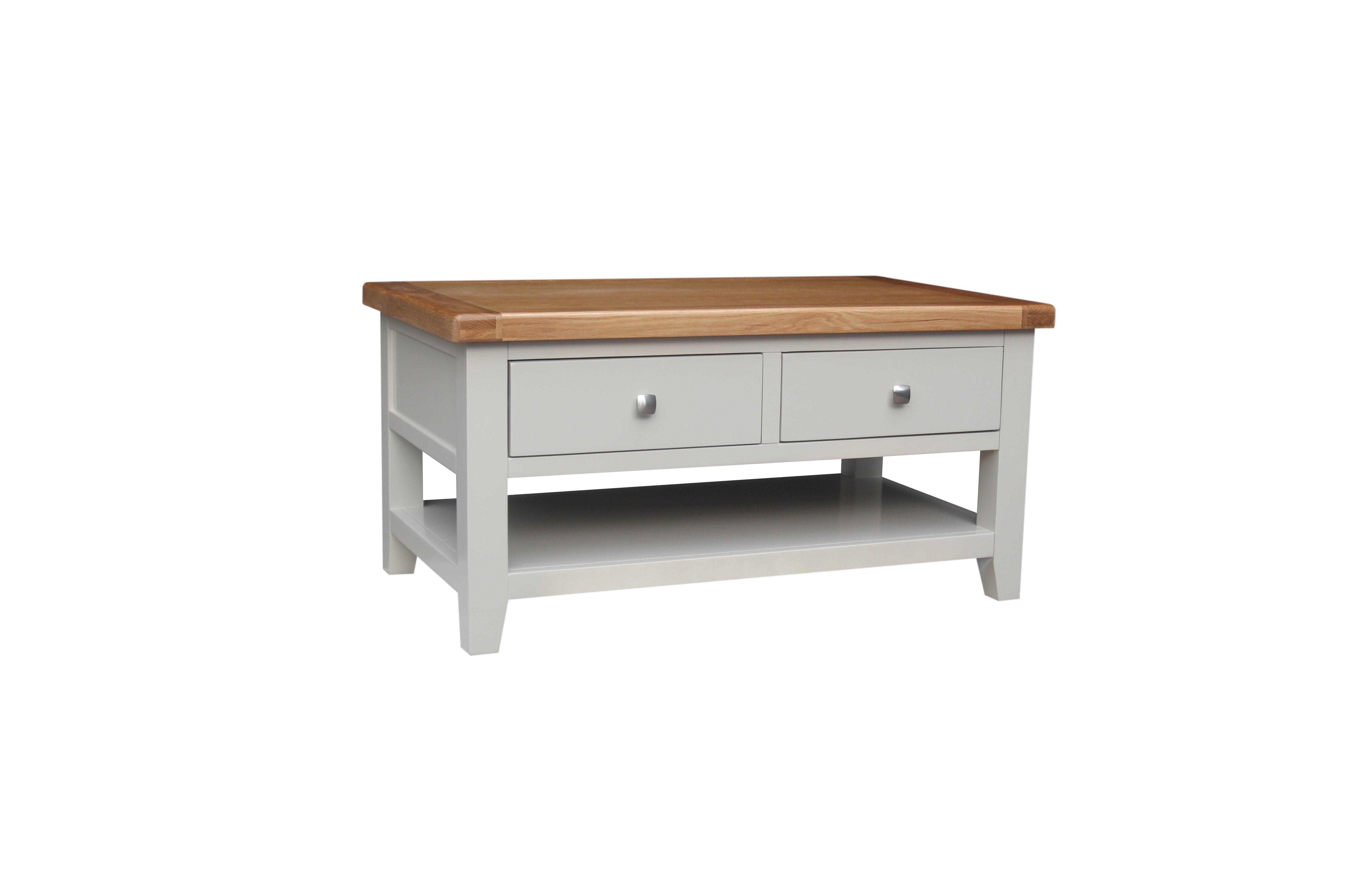 HAMPSHIRE COFFEE TABLE – GREY/OAK Quality Furniture Clearance Ltd