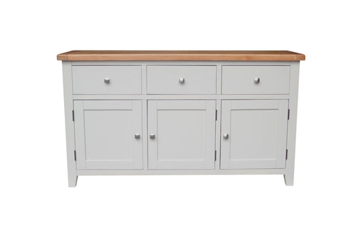 HAMPSHIRE LARGE SIDEBOARD – GREY/OAK Quality Furniture Clearance Ltd