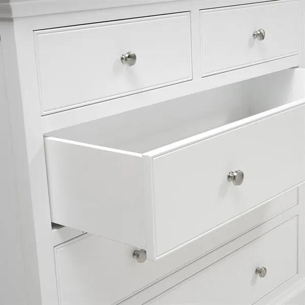 FAIRFORD SOFT WHITE
5 Drawer Chest Quality Furniture Clearance Ltd