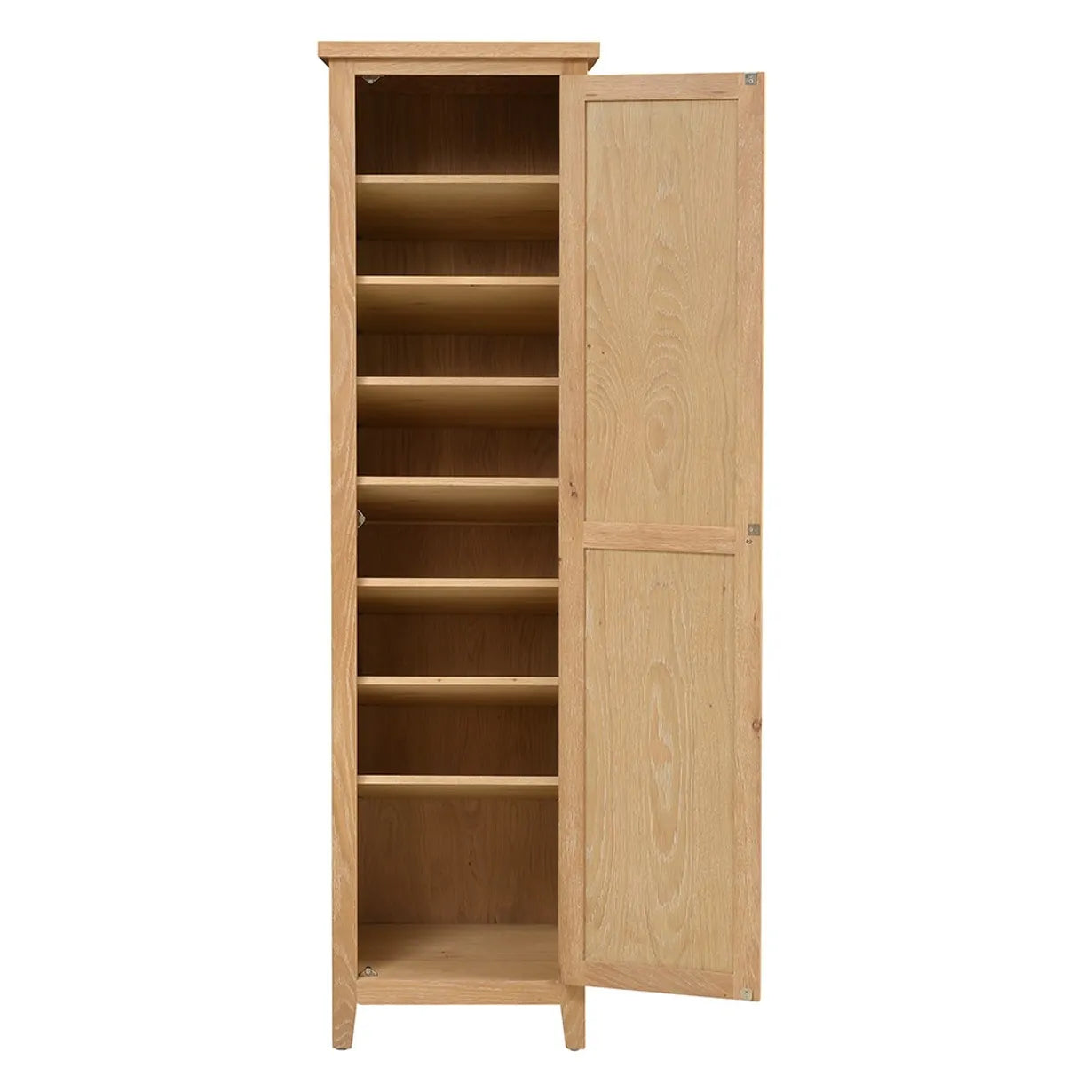 INGLESHAM WHITEWASH OAK Tall Shoe Cupboard Quality Furniture Clearance Ltd