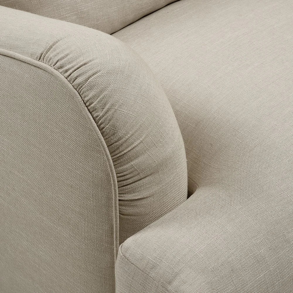 Burton - 3 Seater - Natural - House Linen Mix Quality Furniture Clearance Ltd