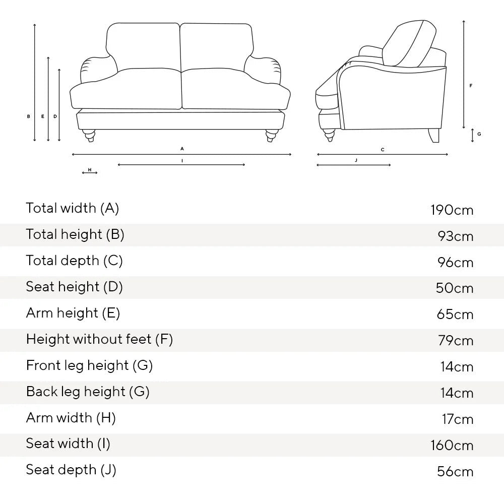 Burton - 3 Seater - Natural - House Linen Mix Quality Furniture Clearance Ltd