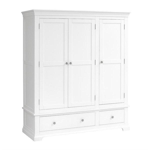 CHANTILLY WARM WHITE Triple Wardrobe Quality Furniture Clearance Ltd