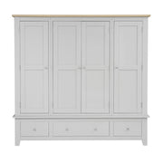 CHESTER DOVE GREY Four Door Wardrobe Quality Furniture Clearance Ltd