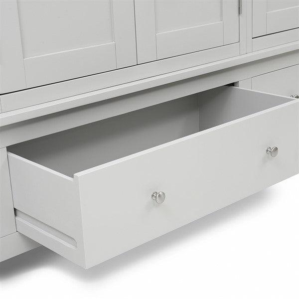 CHESTER DOVE GREY Four Door Wardrobe Quality Furniture Clearance Ltd