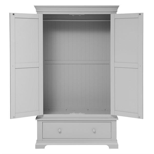 CHANTILLY PEBBLE GREY
Double Wardrobe Quality Furniture Clearance Ltd