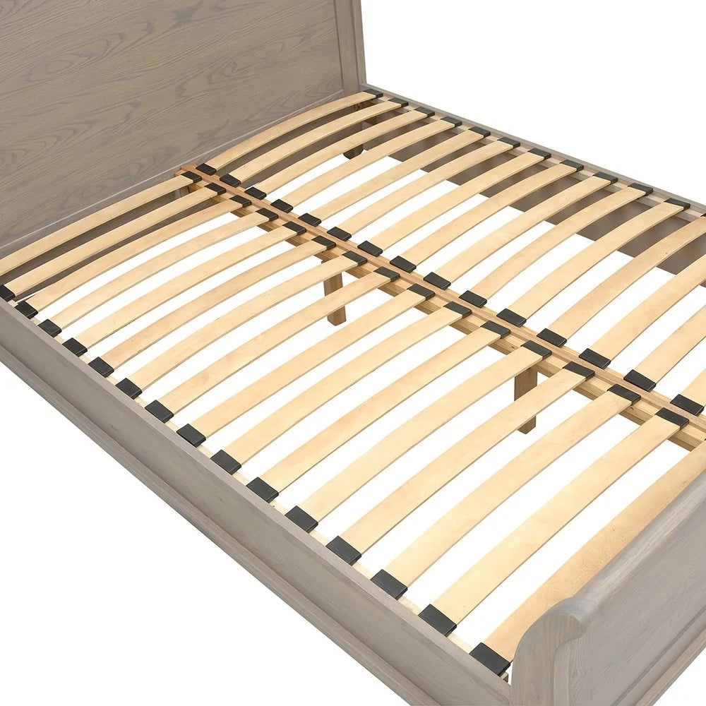 WINCHCOMBE SMOKED OAK Double Sleigh Bed Quality Furniture Clearance Ltd