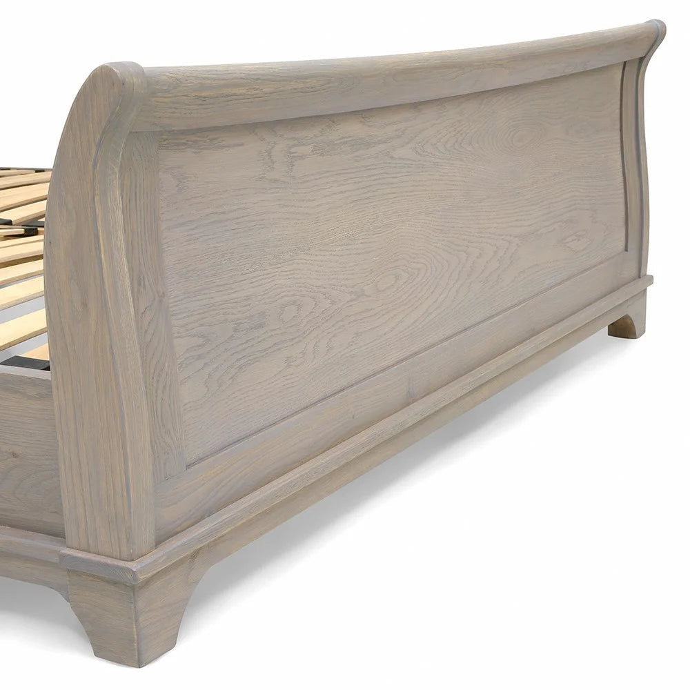 WINCHCOMBE SMOKED OAK Double Sleigh Bed Quality Furniture Clearance Ltd
