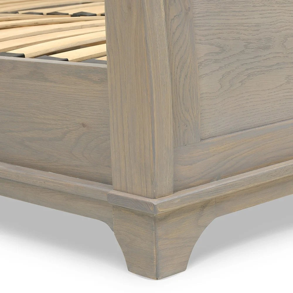 WINCHCOMBE SMOKED OAK Double Sleigh Bed Quality Furniture Clearance Ltd
