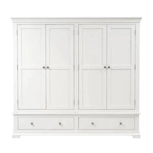Load image into Gallery viewer, CHANTILLY WARM WHITE Four Door Wardrobe Quality Furniture Clearance Ltd
