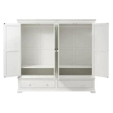 Load image into Gallery viewer, CHANTILLY WARM WHITE Four Door Wardrobe Quality Furniture Clearance Ltd
