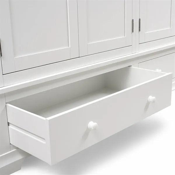 CHANTILLY WARM WHITE Four Door Wardrobe Quality Furniture Clearance Ltd