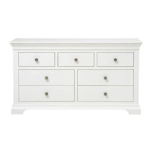 CHANTILLY WARM WHITE
3 over 4 Drawer Chest Quality Furniture Clearance Ltd