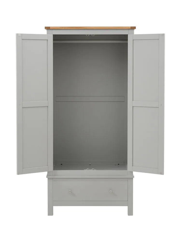 SIMPLY COTSWOLD PEBBLE GREY Double Wardrobe Quality Furniture Clearance Ltd