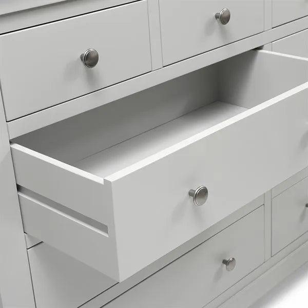 CHANTILLY PEBBLE GREY
10 Drawer Chest Quality Furniture Clearance Ltd