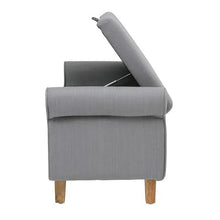 Load image into Gallery viewer, SHERBORNE
Winged Ottoman - Grey Linen - Quality Furniture Clearance Ltd
