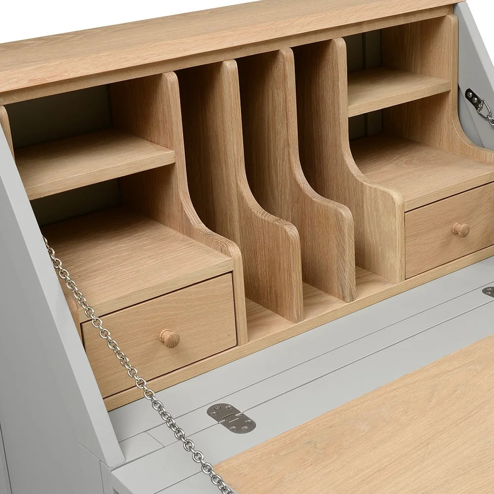 CHESTER DOVE GREY Writing Bureau Quality Furniture Clearance Ltd