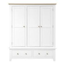 Load image into Gallery viewer, CHESTER PURE WHITE Triple Wardrobe Quality Furniture Clearance Ltd
