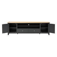 CHESTER CHARCOAL XXL TV Stand up to 90" Quality Furniture Clearance Ltd