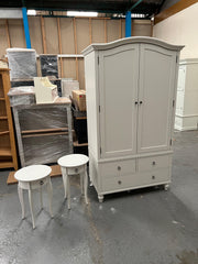 WILMSLOW PALE GREY Double Wardrobe And Matching Nightstands Quality Furniture Clearance Ltd