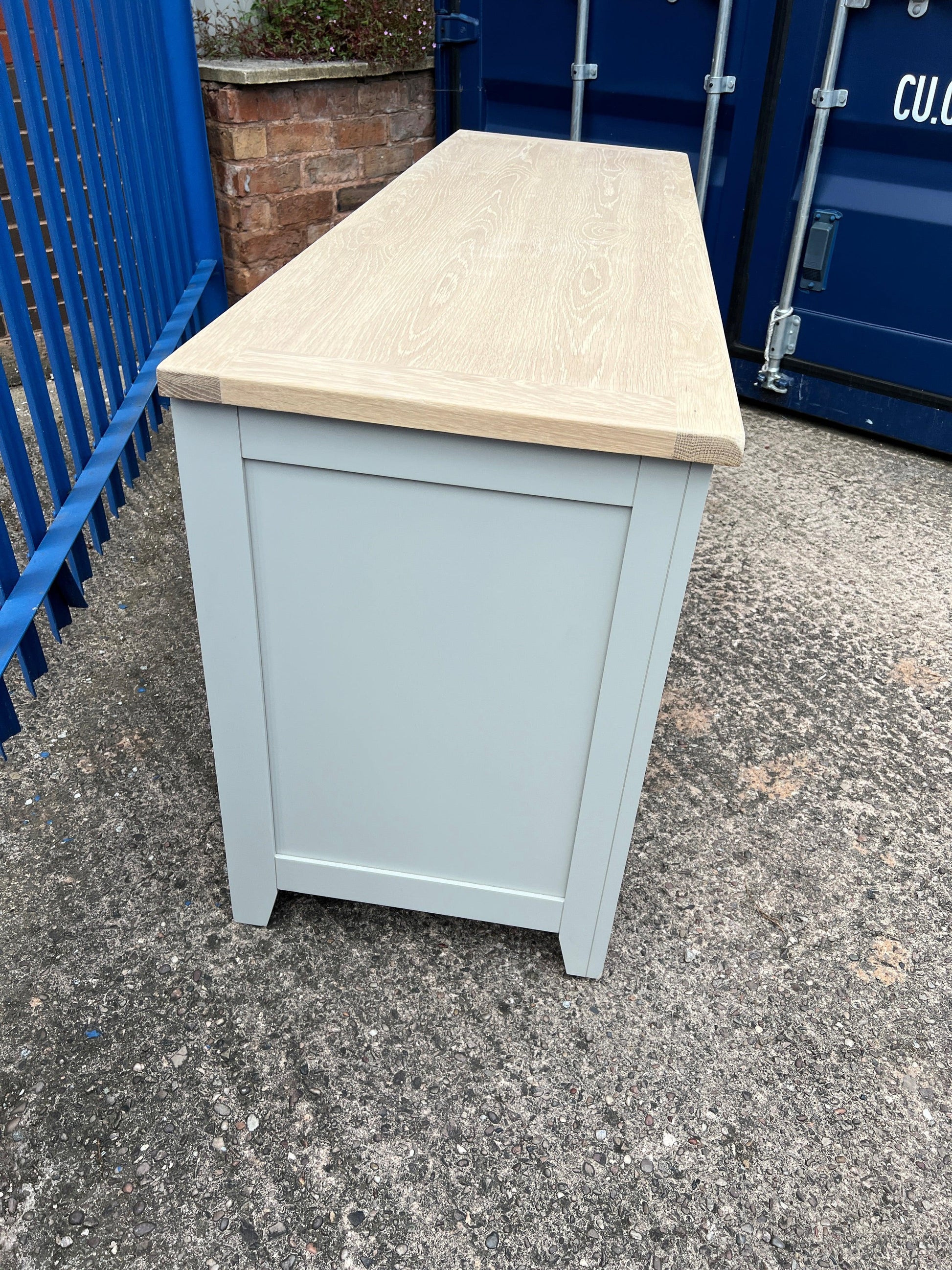 Chester Dove Grey Double Pedestal Desk furniture delivered 