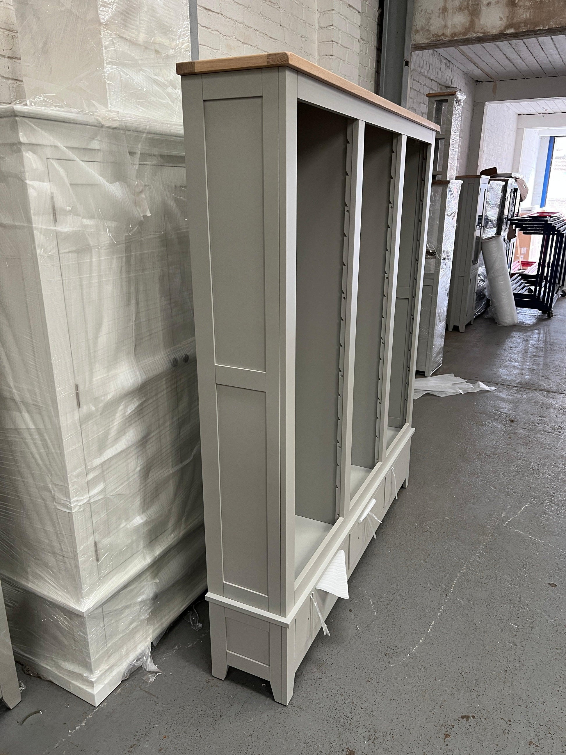 CHESTER DOVE GREY Grand Bookcase Quality Furniture Clearance Ltd