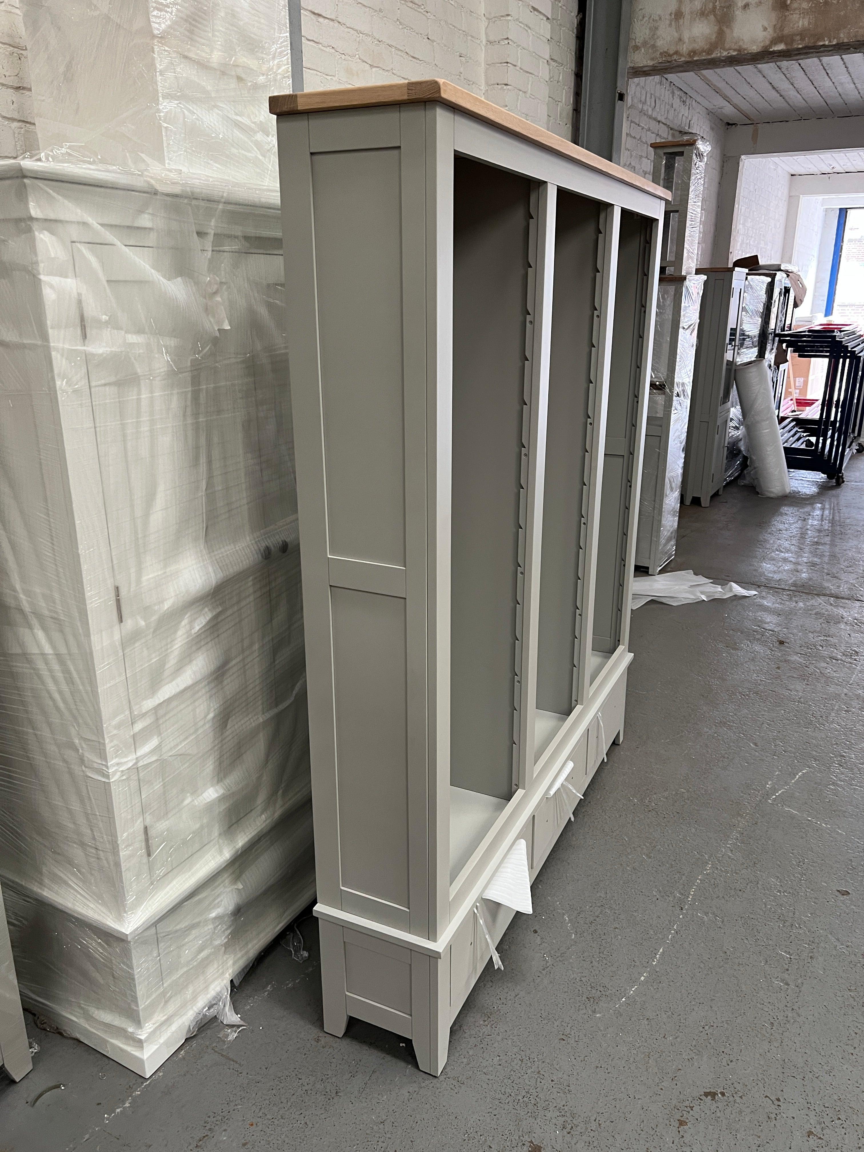 CHESTER DOVE GREY Grand Bookcase Quality Furniture Clearance Ltd