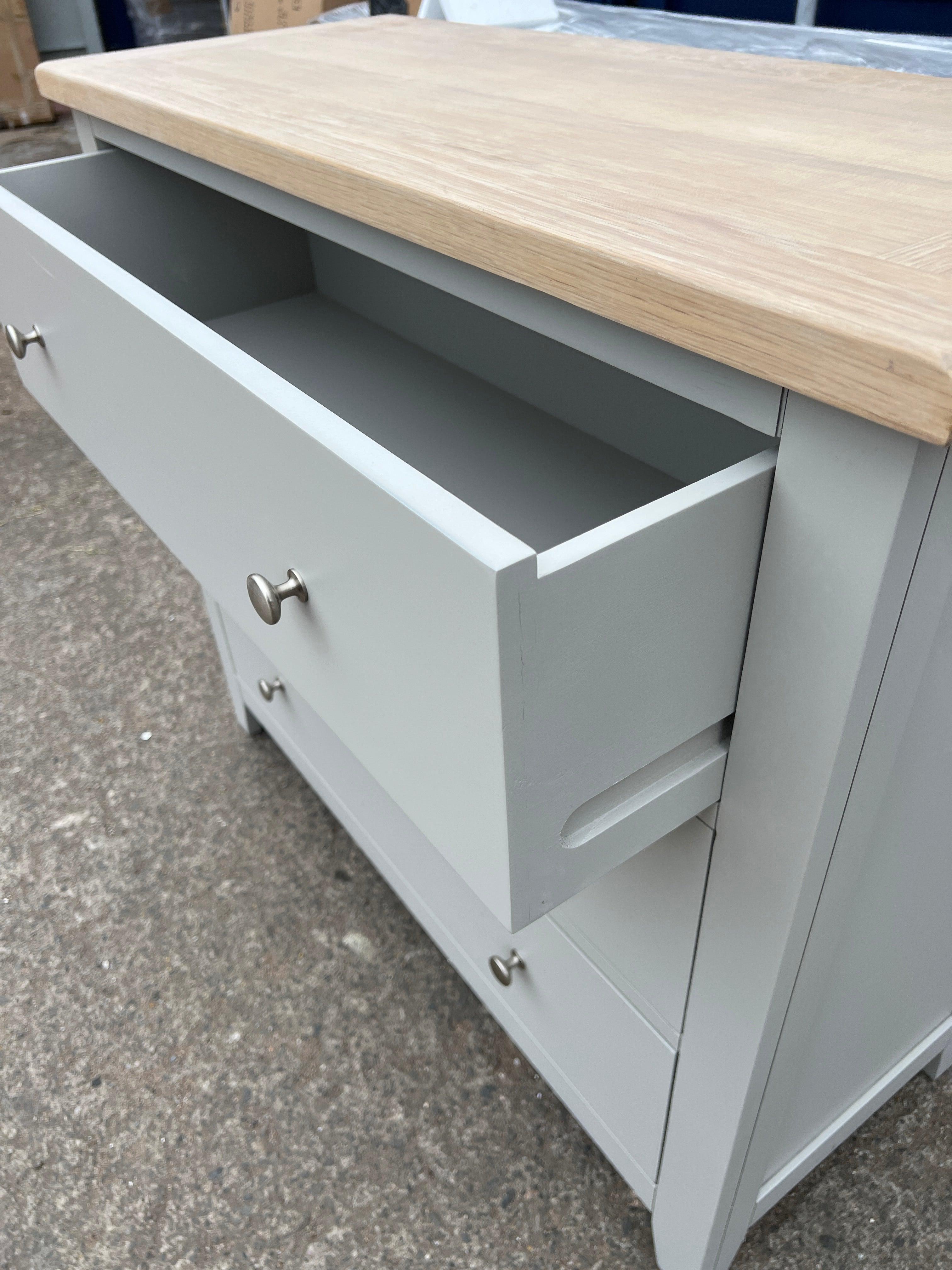 CHESTER DOVE GREY 3 Drawer Chest Quality Furniture Clearance Ltd
