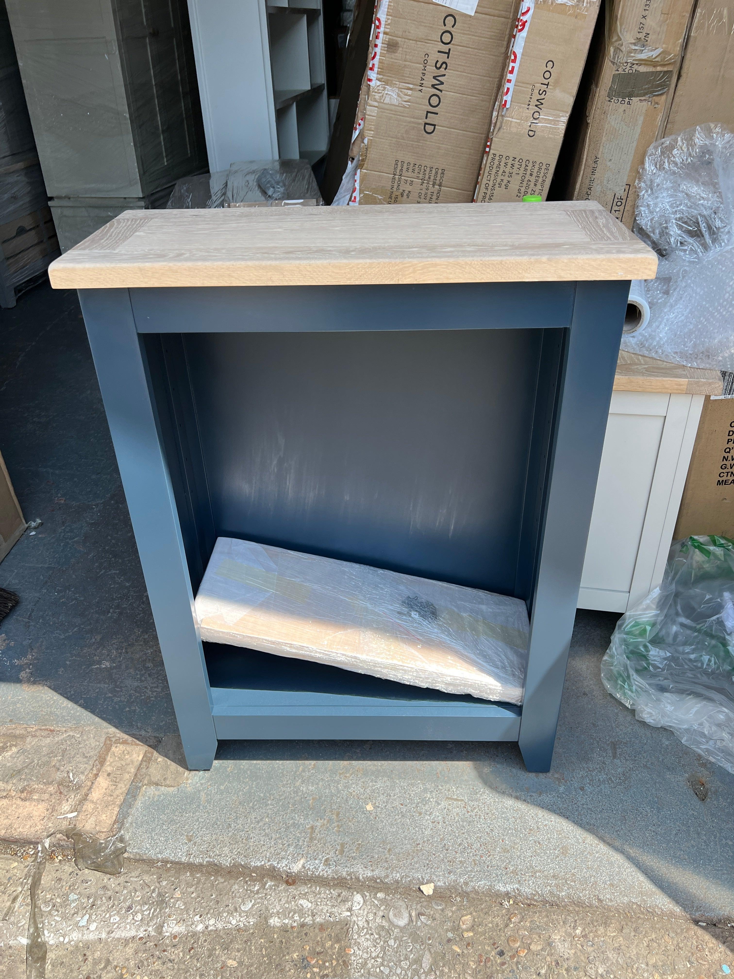 CHESTER MIDNIGHT BLUE Small Bookcase Quality Furniture Clearance Ltd