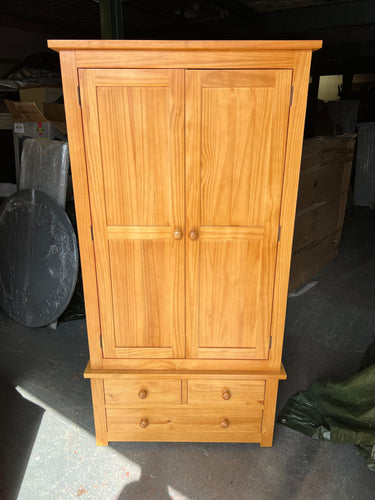 OAKLEY PINE Double Wardrobe Quality Furniture Clearance Ltd